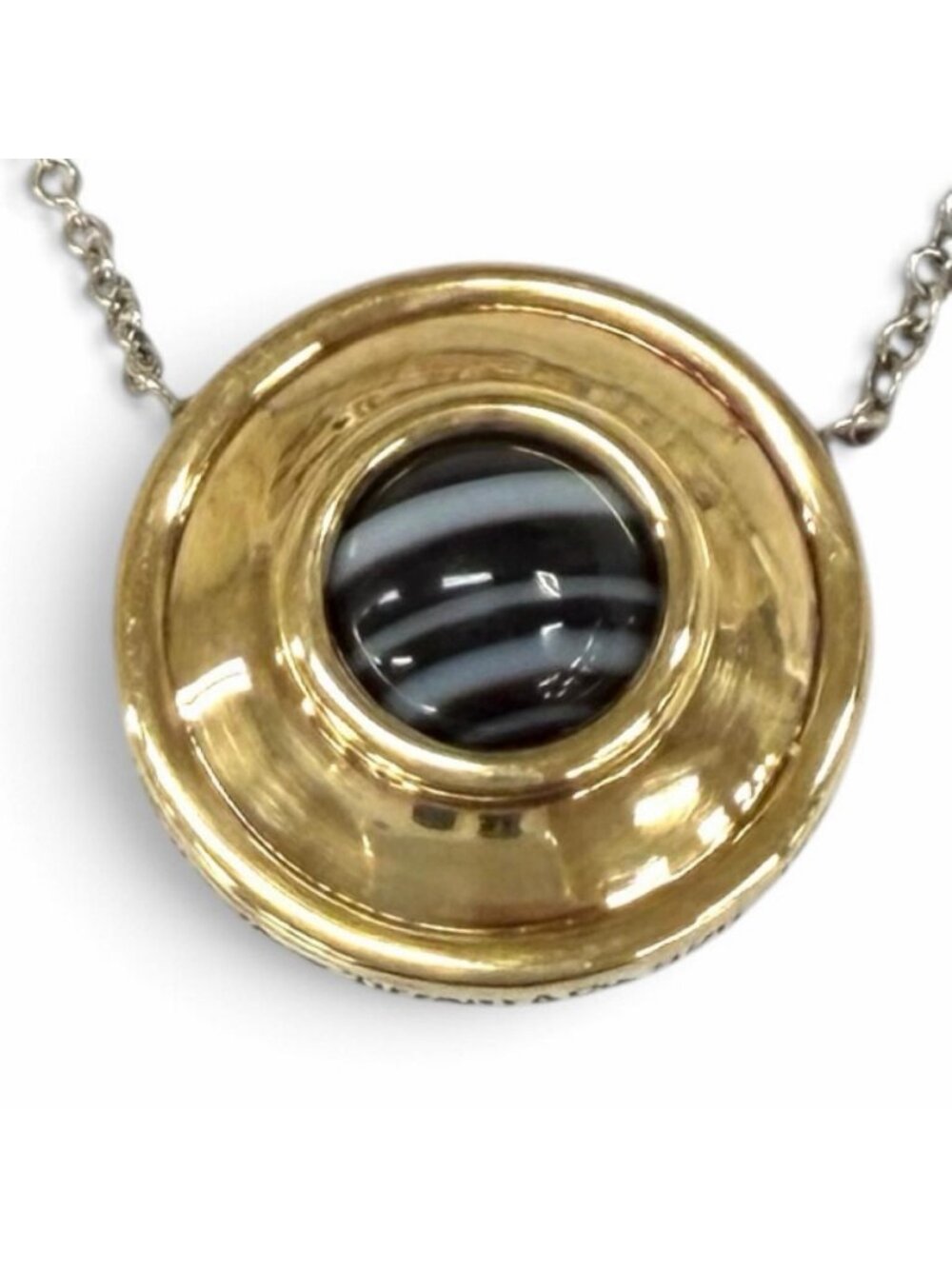 Tiffany & Co Paloma Picasso Magic Circle Pendant Silver Gold Black